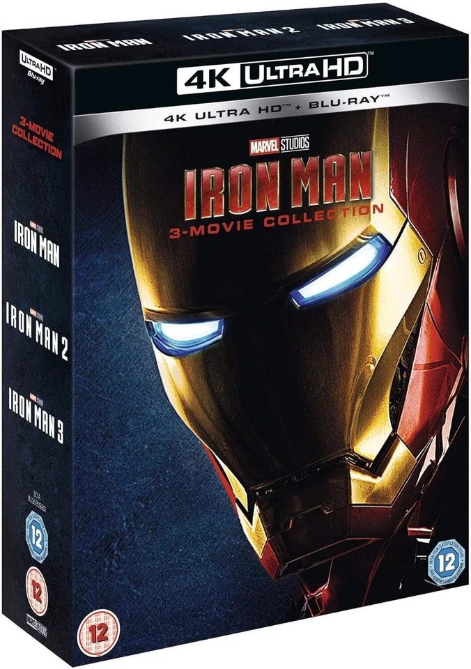 Iron Man 4k UHD Trilogy Blu-ray 2019 Region - CD 99vg The Fast