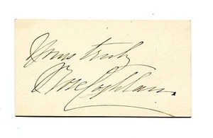 Autograph ROSE COGHLAN Signature on card 1894-7 Stage Actress 48 yr career - Picture 1 of 2