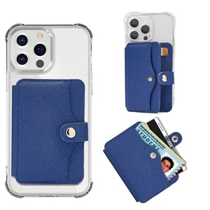 Card Holder for Back of Phone with snap Ultra-Slim Self Adhesive Phone Wallet... - Picture 1 of 9