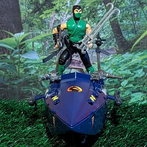 MORTAL KOMBAT (Hasbro, 1994) GI JOE Vintage REPTILE & MK- 1 Boat 100% Complete Cover