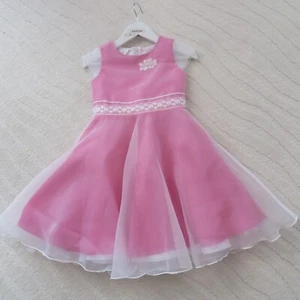 Mädchen Kleid festlich Prinzessin Hochzeit Party Abendkleid RosaGr.110 3-4 Jahre - Bild 1 von 9