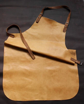 Vintage Delantal de Cuero,Hecho a Mano Cuero Natural 100% Unkorrigiert,Parrilla - Imagen 1 de 4