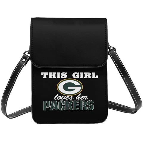 This Girl Loves Her Green Bay Packers Cell Phone Purse The Single Shoulder Bag Cover