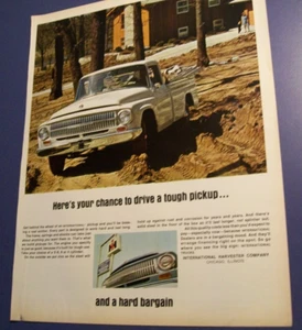 1966 IH International Pickup large-mag truck ad -"chance to drive a tough pickup - Picture 1 of 1