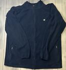 Champion Mens Fleece Jacket XL Navy Polyester Full Zipper Zip Jacket Logo