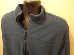 SADDLEBRED SUPER SOFT FLEECE HALF ZIP BLUE SWEATER XL 100% POLYESTER - Picture 1 of 4