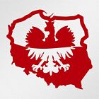 Polnischer Adler Karte Flagge Polska Polen Auto Laptop Motorrad Vinyl Aufkleber Aufkleber