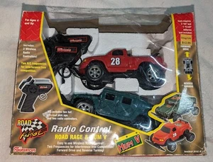 Rare HTF Vintage SUPERTOYS Road Rage & Hum V RC Monster Trucks New Original Box - Picture 1 of 24