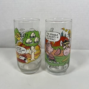 Camp Snoopy Gläser Becher McDonalds 1965, '68, '71 Charlie Brown 2er Set - Bild 1 von 8