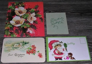 2 Vintage Christmas Cards & 16 Postcards Circa 1950's & 1960's - Picture 1 of 2