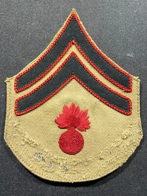 M1902 WW1 US Army Ordnance Sergeant DEMOTED Sleeve Chevron Khaki EARLY PATTERN - Image 1 of 2