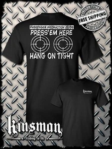 Camiseta PRESS 'EM HERE Guía de Instrucciones para Pasajeros MOTOCICLISTA - Motocicleta Gratis - Imagen 1 de 18