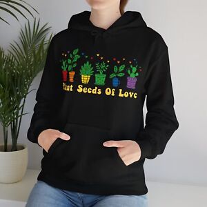 New Seeds of Love Graphic Hoodie Custom Hooded Sweatshirt LGBTQ Sizes S-5XL