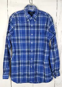 Ralph Lauren Langarm Karo Button Down Blau Medium Stretch Baumwolle - Bild 1 von 6