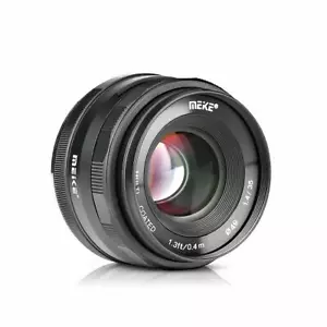 Lente Meike 35 mm F1,4 de gran apertura enfoque manual APS-C para Canon EOS-M M6 M4 M3 - Imagen 1 de 7