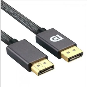 DisplayPort DP 1.4 Male to DisplayPort Male 8K Video Cable Gold Plated 2M - Picture 1 of 11