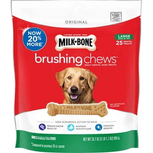 Milk-Bone Brushing Chews Daily Dental Dog Treats, Large, 33.7 Ounces - Picture 1 of 8