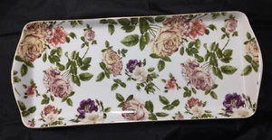 Blue Danube Flower Rectangular Service Platter - Picture 1 of 4