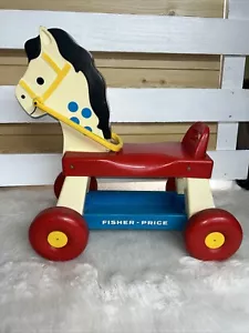 Vintage 1976 Fisher Price Riding Horse Toddler Ride On Plastic Toy Pony - Picture 1 of 7