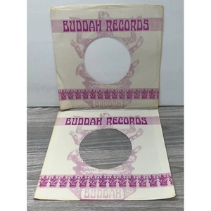 Buddah Records Sleeves 45 RPM Vinyl Record Company Purple Logo Lot of 2 - Bild 1 von 4
