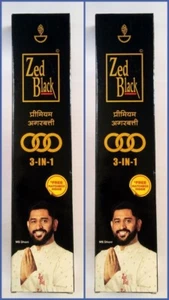 Big pack (2 x 90g) ZED BLACK 3 IN 1 Indian Premium Incense sticks Agarbatti - Picture 1 of 3