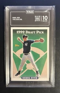 1993 Topps - 98 - Derek Jeter - TAG 10 - GM Gem Mint - RC Rookie - Yankees - HOF - Picture 1 of 11