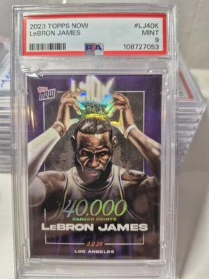 2023 Topps Now  Lebron James 40,000 Career Points PSA 9 - Image 1 of 2