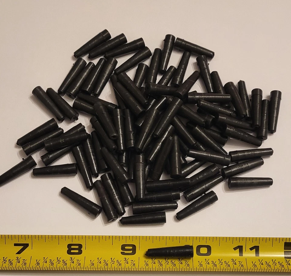 Plastic Pegs With Holes For Fishing Floats 100 Pegs, L-7/8" x OD-3/16" & OD-1/8" - Image 1 of 2