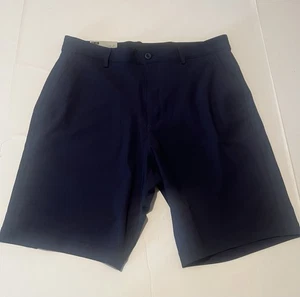 Men’s Greg Norman Stretch Shorts Comfort Stretch Mesh Waistband 32 Navy B New - Picture 1 of 8