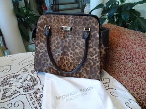 Neu Michaek Kors Collection Ledertasche braun Leopard Kalbshaar/Krokomuster - Bild 1 von 24