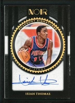 2023-24 ISIAH THOMAS 09/10 AUTO PANINI NOIR INSTANTÁNEAS FIRMAS AUTÓGRAFOS Foto 1 de 2