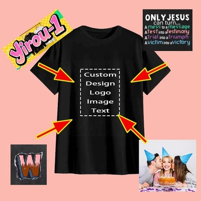 Camiseta Juvenil Personalizada - Seu Texto em Algodão Puro Preto, Personalizado - Imagem 1 de 4