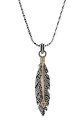 👀Montana Silversmiths Attitude Necklace ANC5645 FLY TRUE FEATHER New! RETIRED! - Image 1 of 3