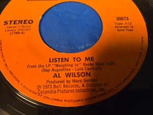 Al Wilson – Show And Tell / Listen To Me - 7" VINYL SINGLE - Picture 1 of 3