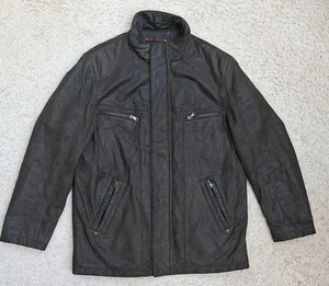 Herren Lederjacke gefüttert Antikleder dunkelbraun 50 52 Maße anbei Peter Fitch - Bild 1 von 16