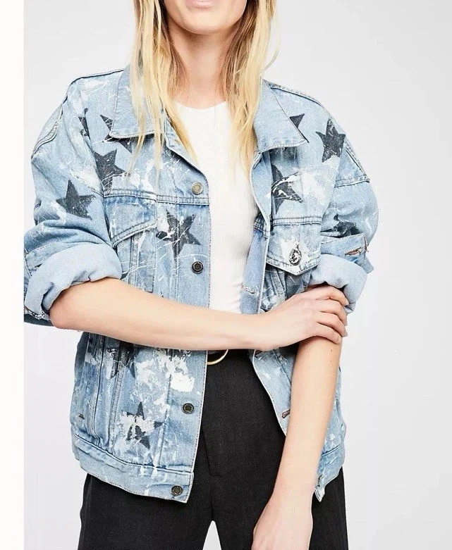 NWT Free People Star Denim Jacket - Image 1 of 4