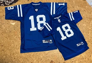 Set 2 maglie Indianapolis Colts Manning #18 NFL Reebok YOUTH MED/ADULT SML - Foto 1 di 22