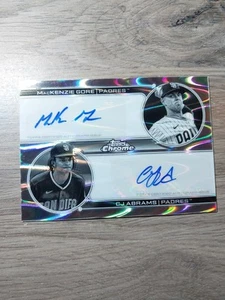 2022 Topps Chrome CJ Abrams MacKenzie Gore Dual Auto Sonic /10 RC Ray Wave B&W - Picture 1 of 2
