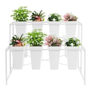 Flower Display Stand, 3-tier Flower Display Stand,with 12 Buckets - Picture 1 of 20