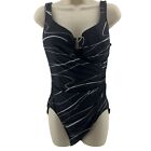 Miraclesuit Women's Sanibel One Piece Black and White Womens Size 16