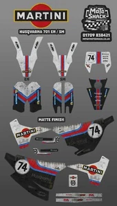Martini Husqvarna SM EN 701 RUST Supermoto Enduro 2016 - 2024 Graphics decal kit - Picture 1 of 5