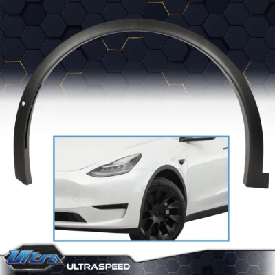 Ajuste para Tesla Model X 2016-2021 rueda delantera izquierda moldura guardabarros acampanado negro Foto 1 de 4
