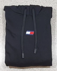 TOMMY HILFIGER SPORT Logo Hoodie Pullover, Cropped, Black, Size M, NEW! - Picture 1 of 6