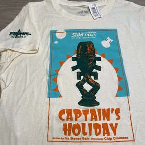 NEW RARE Star Trek The Cruise 2 2018 TNG “Captains Holiday” Tee Womens XL Shirt - Picture 1 of 12