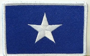 BONNIE BLUE FLAG TEXAS STAR SOUTHERN Patch W/ Hook & Loop White Border - Picture 1 of 1