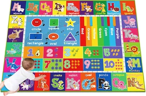 ABC Carpet, Kids Rugs for Playroom, Educational Play Mat for Kids,Preschool Rugs - Picture 1 of 12