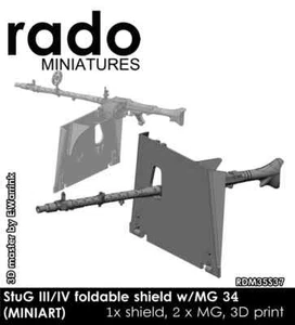 Rado Miniatures, RDM35S37, StuG III/IV escudo plegable con MG34 para Miniart, 1:35 - Imagen 1 de 2