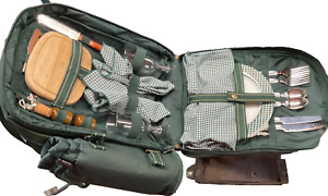 Picnic at Ascot service for 2 backpack NIB olive green