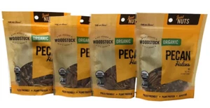 4PK Woodstock Organic Pecan Halves Plant Protein 4.5oz Ea. - Picture 1 of 1