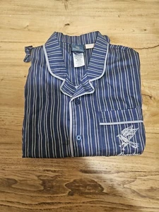 Harry Potter Ravenclaw Navy Striped PJs Boys LG Pottery Barn Never Worn - Picture 1 of 3